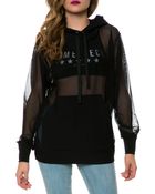Gag Threads Black Mesh Hoodie - Lyst