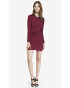 Express Side Ruched Knit Dress - Lyst