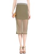Alysi Tulle Midi Skirt - Lyst