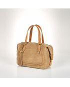Lauren by Ralph Lauren Suede Indian Cove Satchel - Lyst