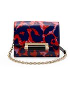 Diane von Furstenberg Heritage Print Leather Micro Mini Crossbody Bag - Lyst