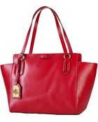 Lauren by Ralph Lauren Tate Leather Satchel - Lyst