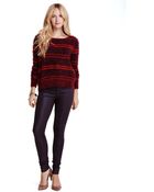 Jessica Simpson Shaggy Stripe Sweater - Lyst