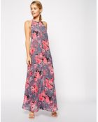 Asos Maxi Dress In Floral Print - Lyst
