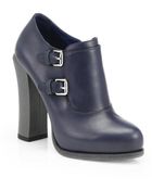 Fendi Leather Platform Ankle Boots - Lyst