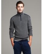 Banana Republic Modern Ribbed Half-Zip Pullover - Lyst