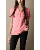 Burberry Cotton Modal Polo Shirt - Lyst