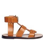 Chloé Gladiator Flat Leather Sandals - Lyst