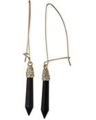 Rachel Rachel Roy Gold-Tone Onyx Crystal Spike Hook Earrings - Lyst