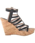 Steve Madden Indyanna Wedge Sandal Black - Lyst
