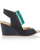 Maison Margiela Suede Wedge Sandals - Lyst