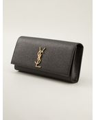 Saint Laurent Mongramme Clutch - Lyst