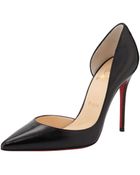 Christian Louboutin Iriza Red-Sole Half-D'Orsay Pump - Lyst