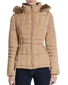 Calvin Klein Hooded Faux-Fur Trimmed Puffer Jacket - Lyst