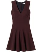 Rebecca Taylor V-Neck Ponte Dress - Lyst