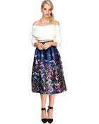 Pixie Market Butterfly Volume Midi Skirt - Lyst