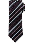 Hugo Boss Narrow Stripe Textured Silk Tie - Lyst
