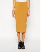 Asos Midi Pencil Skirt In Jersey - Lyst