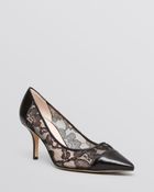 Kate Spade Pointed Toe Evening Pumps - Jeb Mid Heel - Lyst