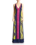 Diane von Furstenberg Mckinley Printed Silk Maxi Dress - Lyst