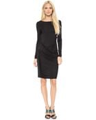 Acne Studios Vied Drape Dress - Black - Lyst