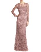 Dolce & Gabbana Long-Sleeve Lace Gown - Lyst