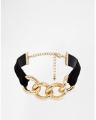 Asos Velvet Curb Chain Choker - Lyst