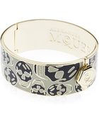 Alexander McQueen Enamel Skull Bangle - Lyst
