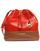 Michael Kors Michael Jules Large Colorblock Drawstring Shoulder Bag - Lyst