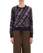 Raquel Allegra Unraveled-Knit Stripe Sweater - Lyst