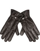 River Island Black Leather Gloves - Lyst