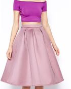 Asos Premium Prom Midi Skirt In Bonded Satin - Lyst