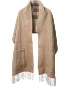 Burberry Double Sided Scarf with Pockets - Lyst