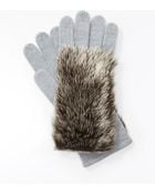 Ann Taylor Faux Fur Knit Gloves - Lyst