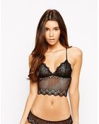Asos Bella Lace Longline Bralet - Lyst