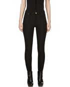 Lanvin Black Neoprene Stretch Leggings - Lyst