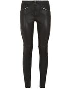 Givenchy Leather Biker Trousers - Lyst