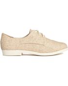 Aldo Round Toe Lace Up Flat Shoes - Lyst