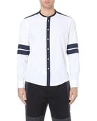 Casely-hayford Striped-sleeve Cotton Shirt - Lyst