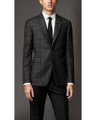 Burberry Modern Fit Virgin Wool Check Jacket - Lyst