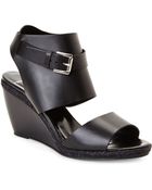 Pierre Hardy Black Wedge Sandals - Lyst