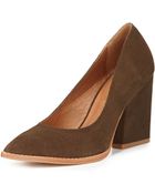 Bettye Muller Suede Pointy-Toe Pump - Lyst