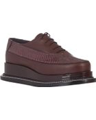 Jil Sander Snake-Trim Platform Oxfords - Lyst