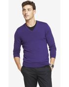 Express Merino Wool V-Neck Sweater - Lyst