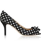 Oscar de la Renta Nicbow Polka-Dot Canvas Pumps - Lyst