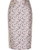 Zac Posen Embroidered Brocade Skirt - Lyst