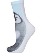 Topshop Digital Heart Print Penguin Socks - Lyst