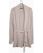Mango Cable-Knit Cardigan - Lyst