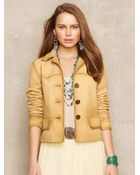 Ralph Lauren Blue Label Leather Western Jacket - Lyst
