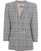 Giorgio Armani Vintage Checked Jacket - Lyst